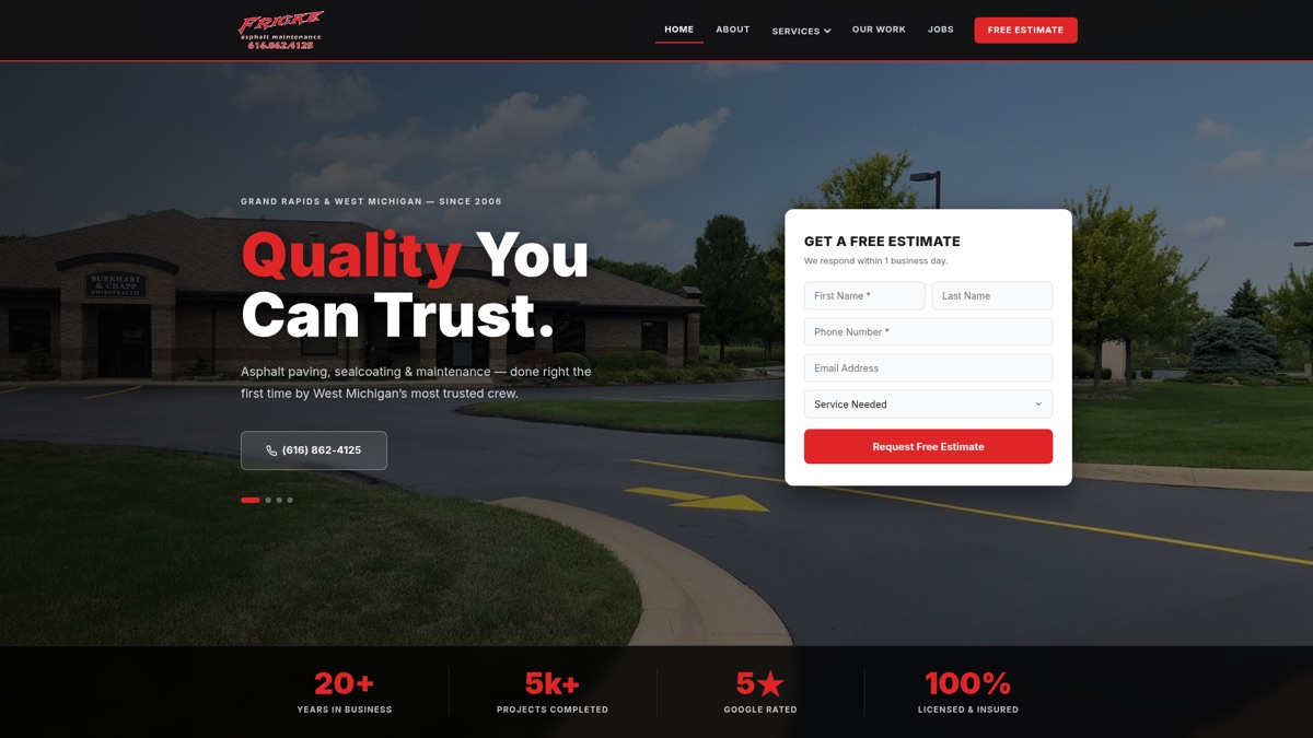 Fricke Asphalt website